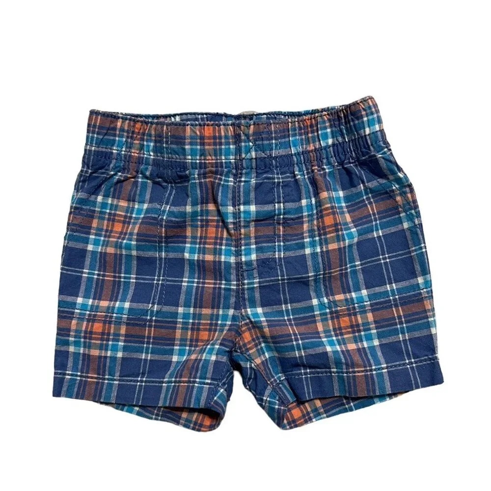 Carter's 6m Submarine Appliqué Shirt & Plaid Shorts Set